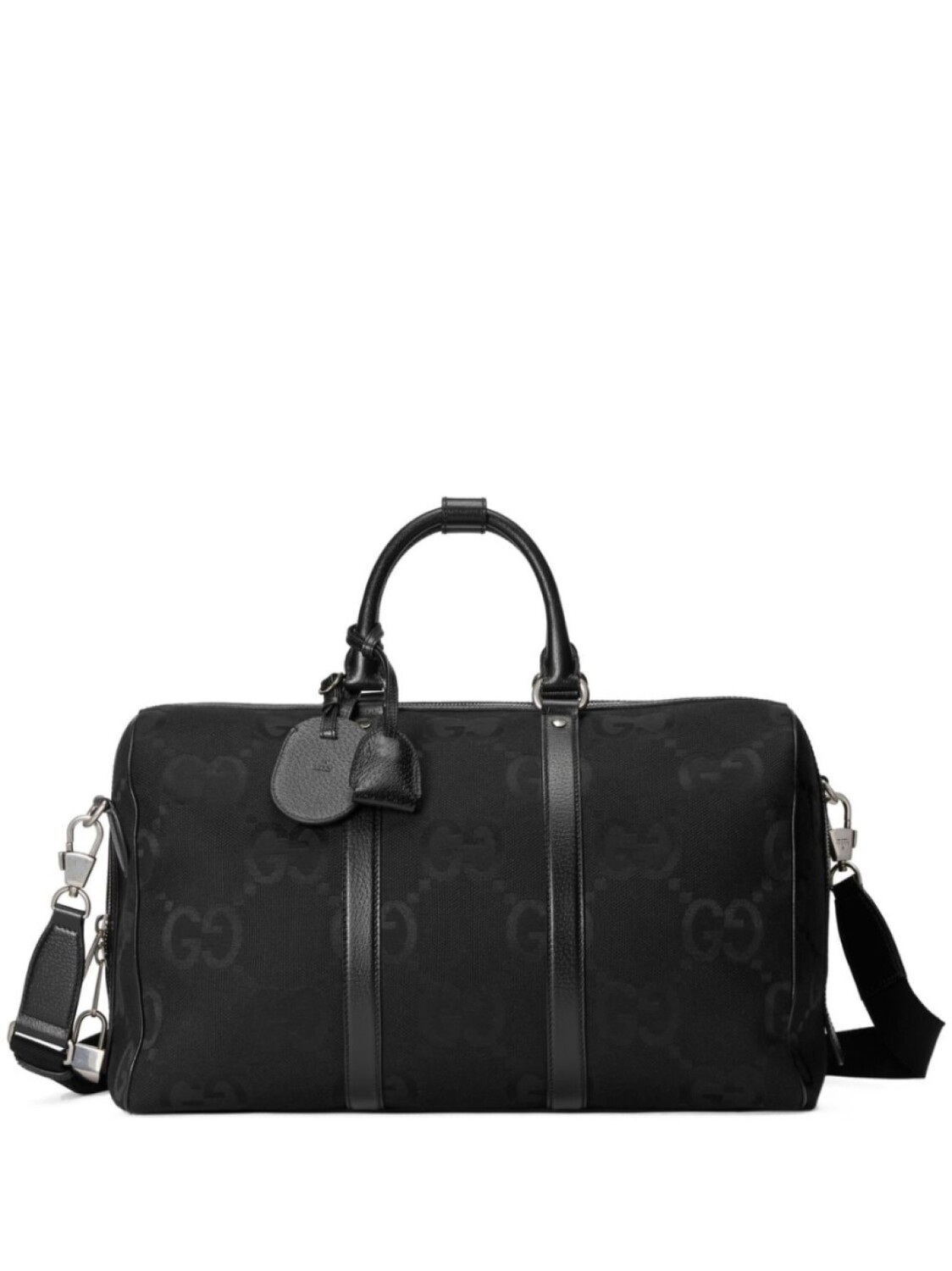 

Gucci маленькая дорожная сумка с узором Jumbo GG, черный