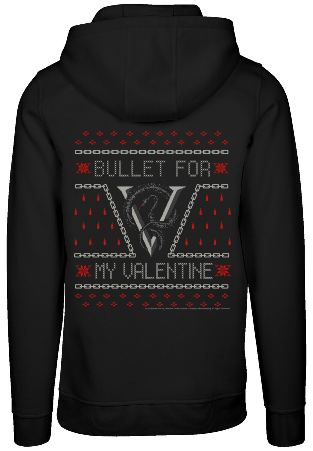 

Пуловер F4NT4STIC Hoodie Bullet for my Valentine Metal Band Christmas, черный