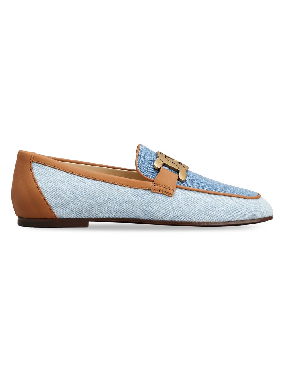 

Джинсовые лоферы с кожаной отделкой Tod's
