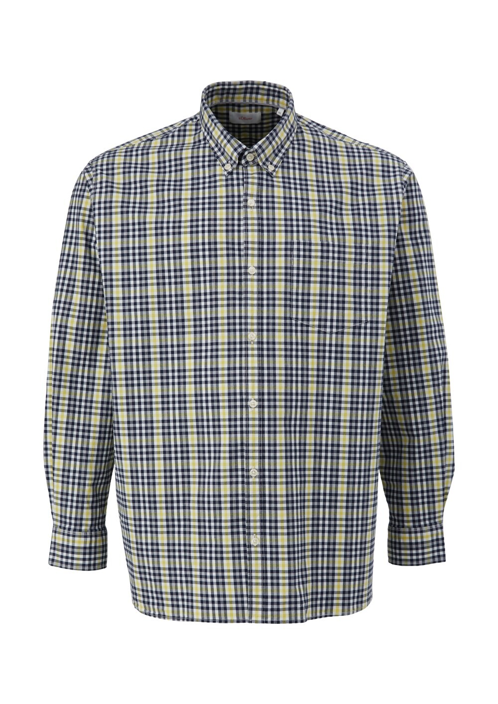 

Рубашка на пуговицах стандартного кроя s.Oliver Men Big Sizes, темно-синий