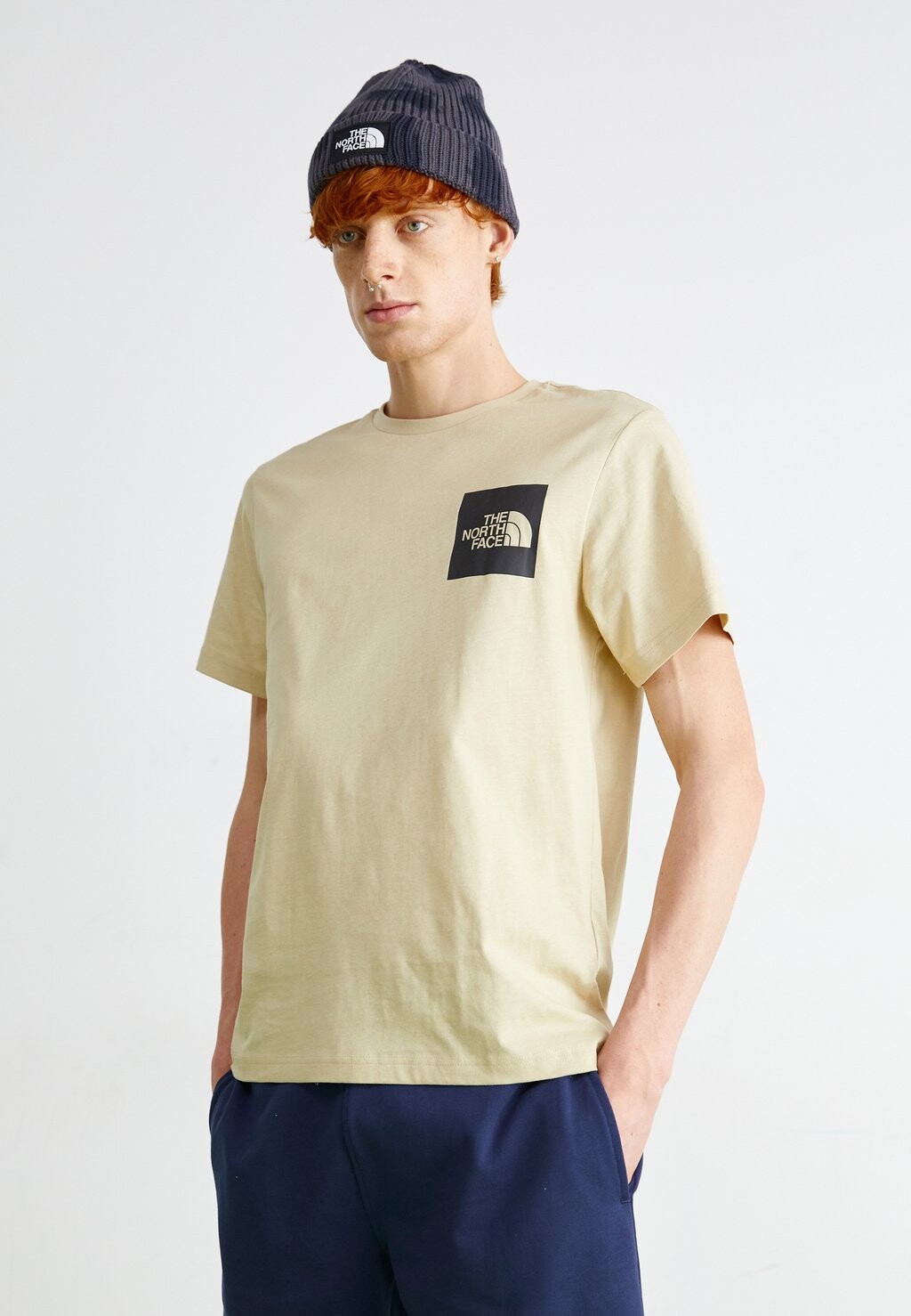 

Футболка с принтом FINE TEE The North Face, цвет gravel