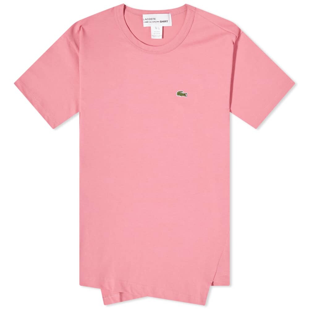 

Comme des Garçons Shirt x Lacoste Асимметричная футболка, розовый