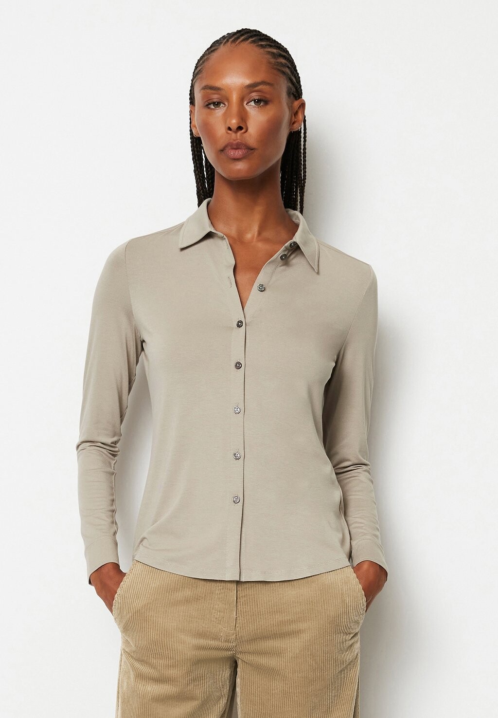 

Блузка Collar Button Placket Marc O'Polo, цвет chalky mauve