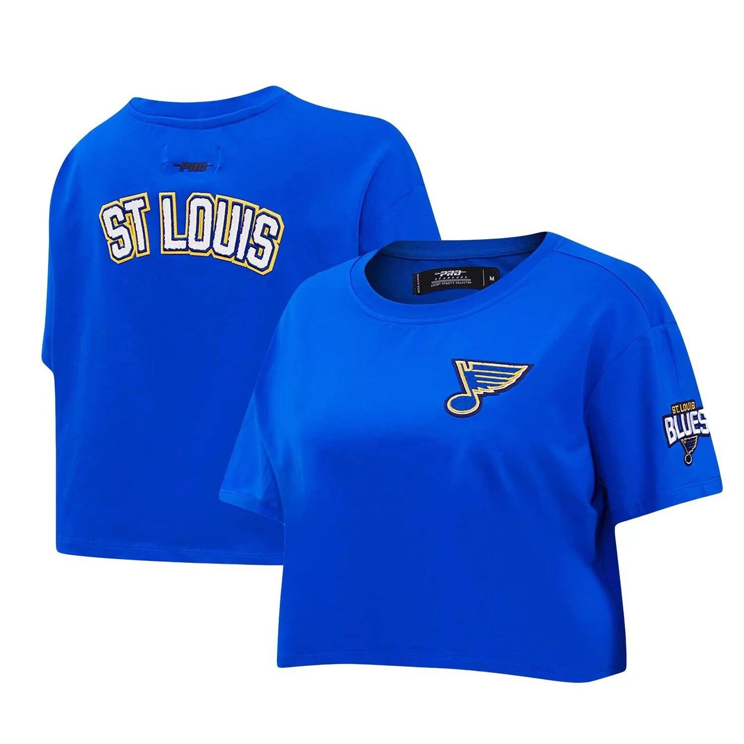 

Женская классическая укороченная футболка свободного кроя Pro Standard Blue St. Louis Blues