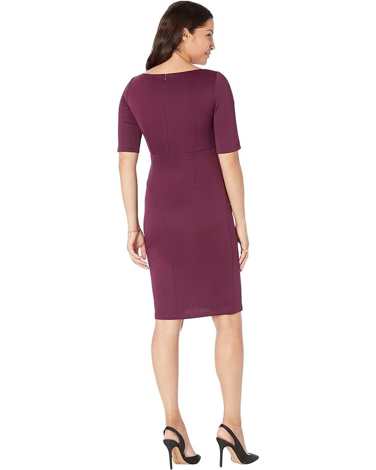 

Платье Vince Camuto Scuba Boat Neck Wrap Waist Dress, цвет Wine