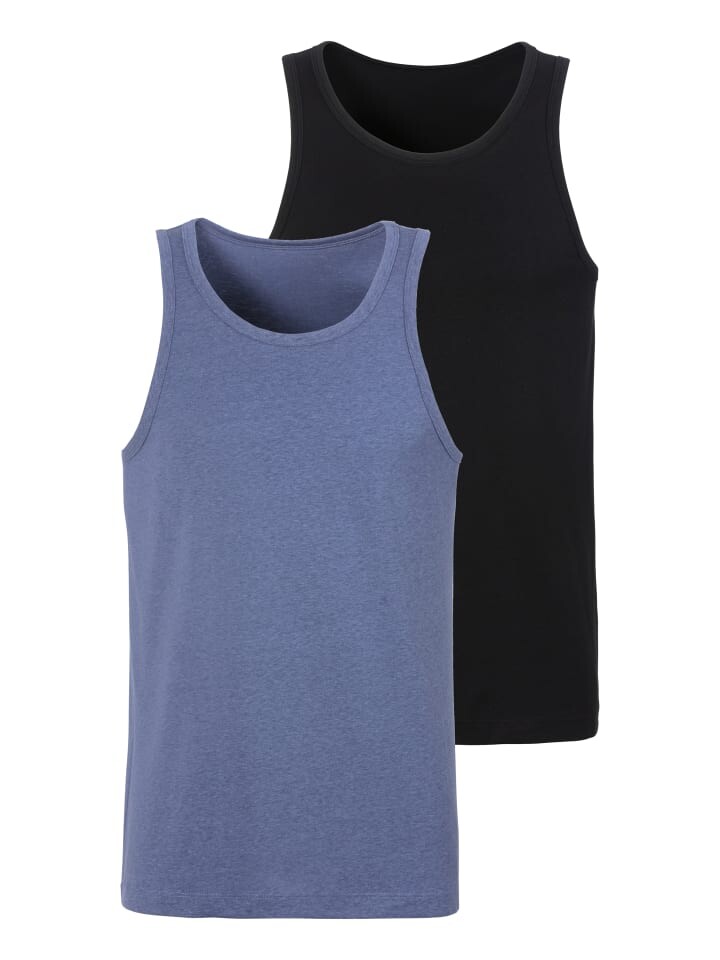 

Майка John Devin Tank, цвет blau meliert/schwarz