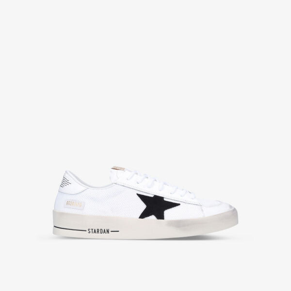 

Мужские низкие кроссовки Stardan из кожи и сетки Golden Goose, черный