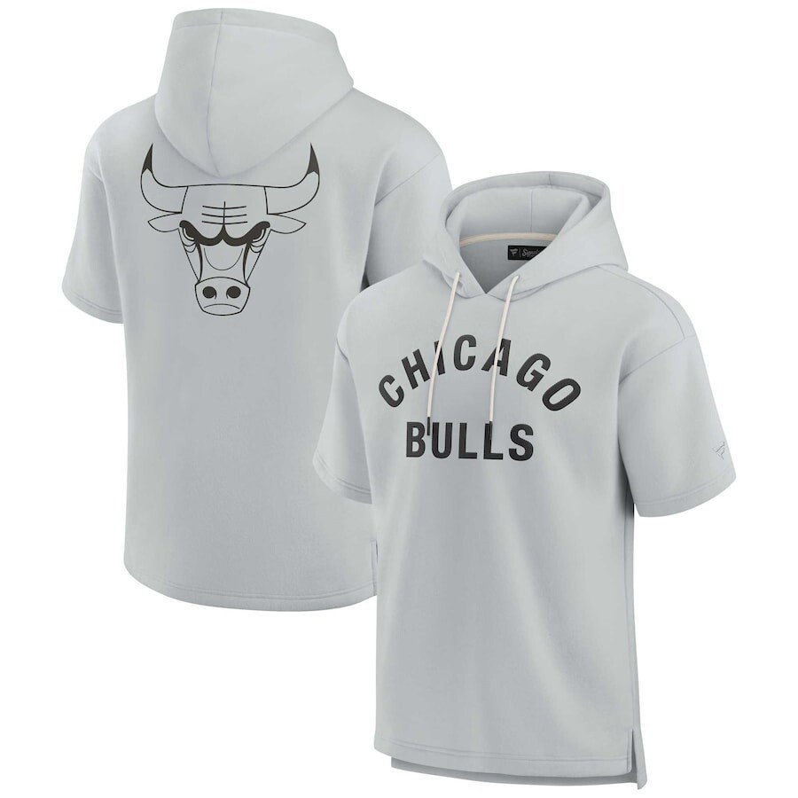 

Пуловер с капюшоном Fanatics Signature Chicago Bulls, серый