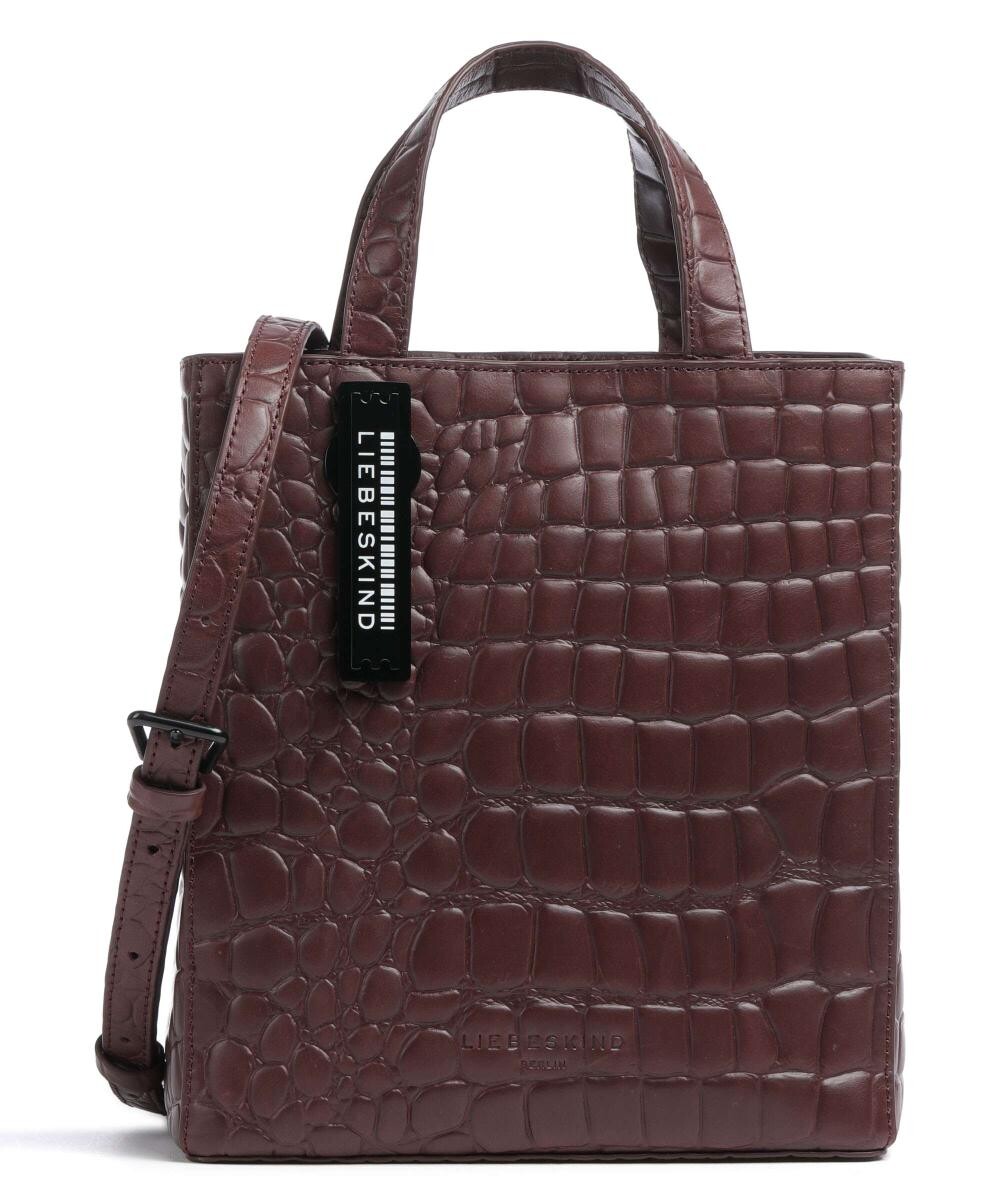 

Сумочка Paper Bag Waxy Croco S из тисненой кожи Liebeskind, бордовый