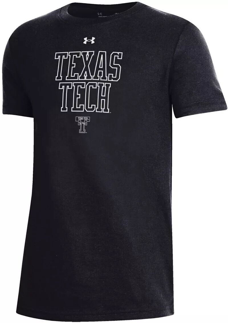 

Черная хлопковая футболка Under Armour Youth Texas Tech Red Raiders