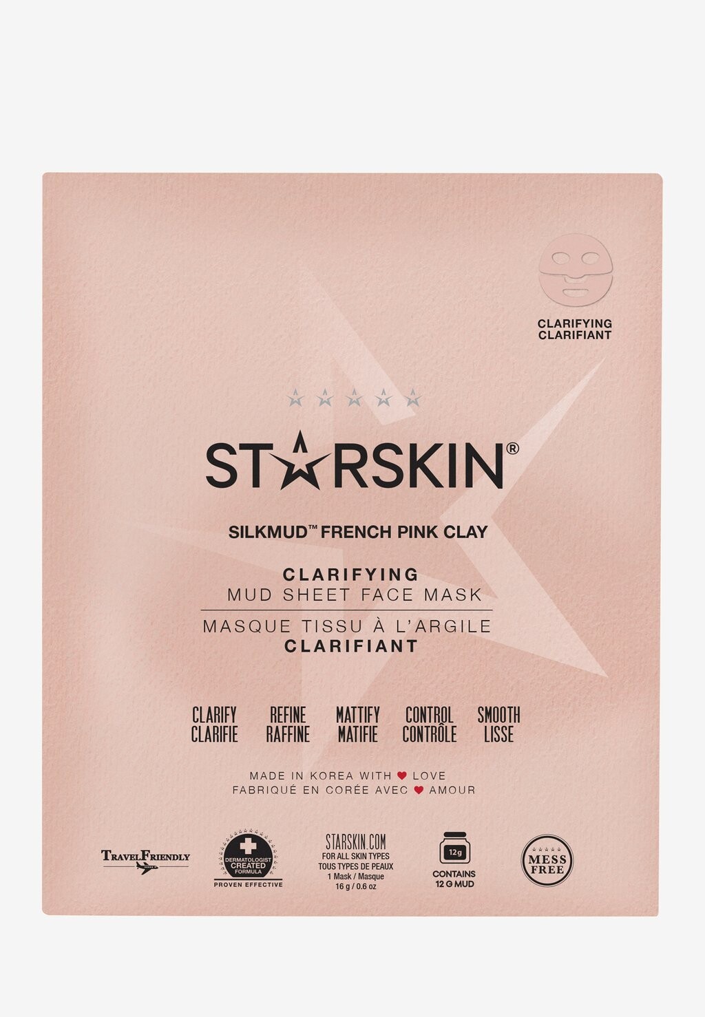 

Маска для лица Silkmud Pink Clay Sheet Mask STARSKIN