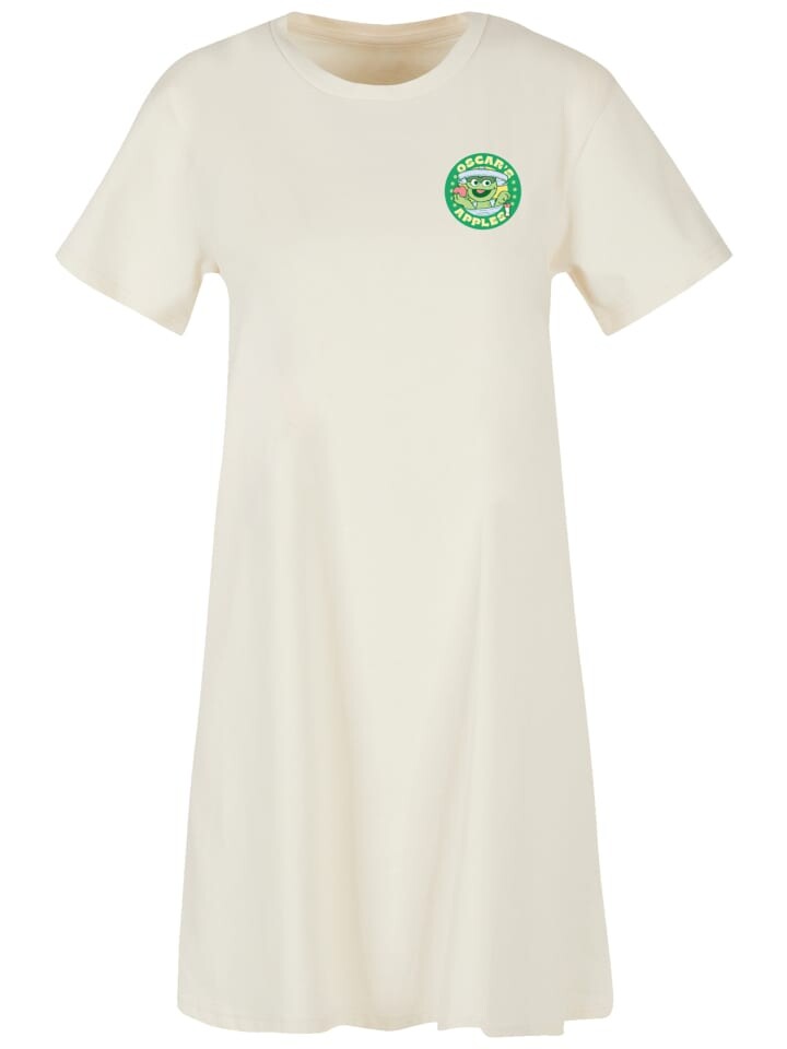 

Футболка F4NT4STIC Kleid Sesamstraße Oscars Apples, цвет whitesand