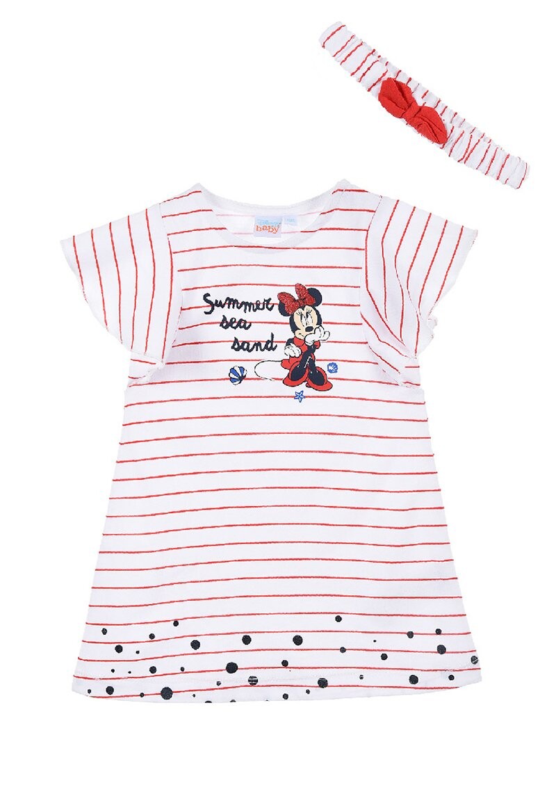 

Платье из джерси MINNIE MOUSE BABYKLEID MIT HAARBAND Mickey & Minnie, цвет rot