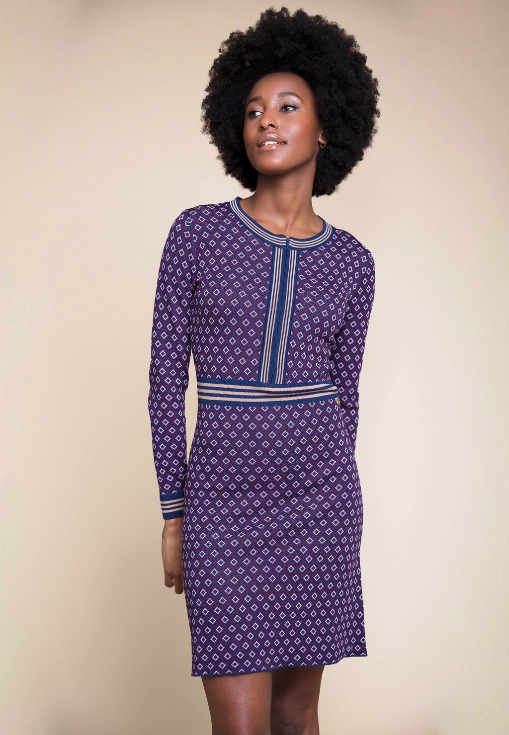 

Платье-футляр VOR DEM START WITH GEOMETRIC PATTERN 4funkyflavours, цвет purple