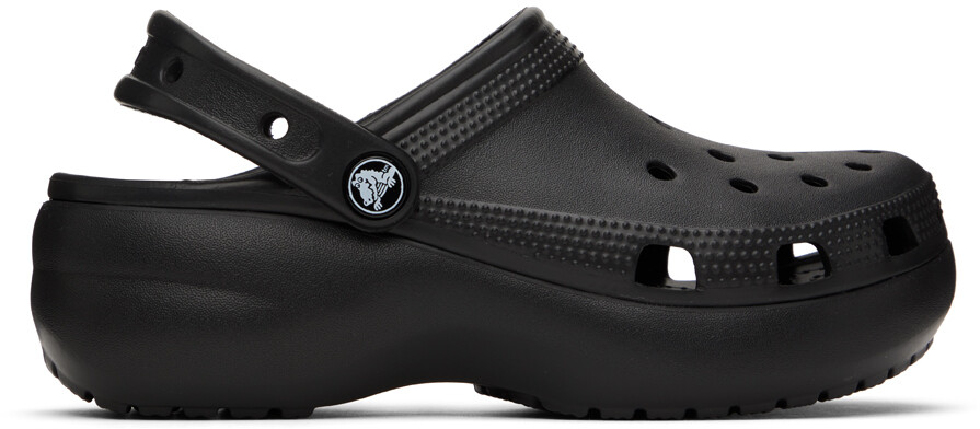 

Черные классические сабо на платформе Crocs