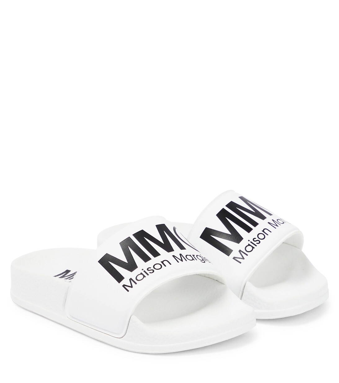 

Резиновые шлепанцы с логотипом MM6 Maison Margiela, белый