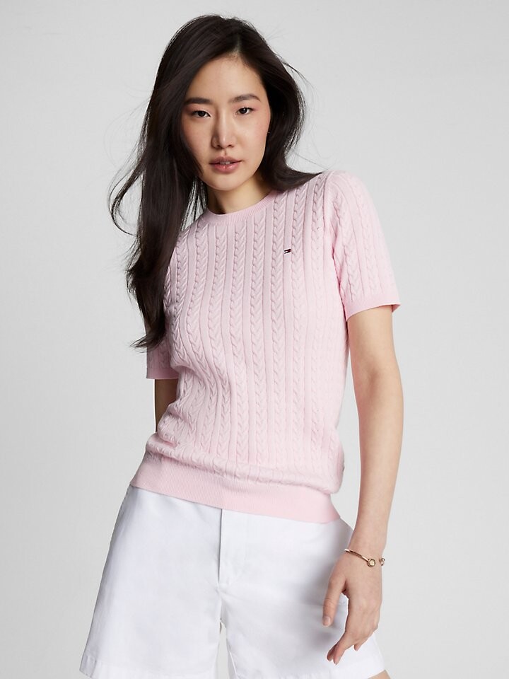

Вязаный свитер с короткими рукавами Tommy Hilfiger