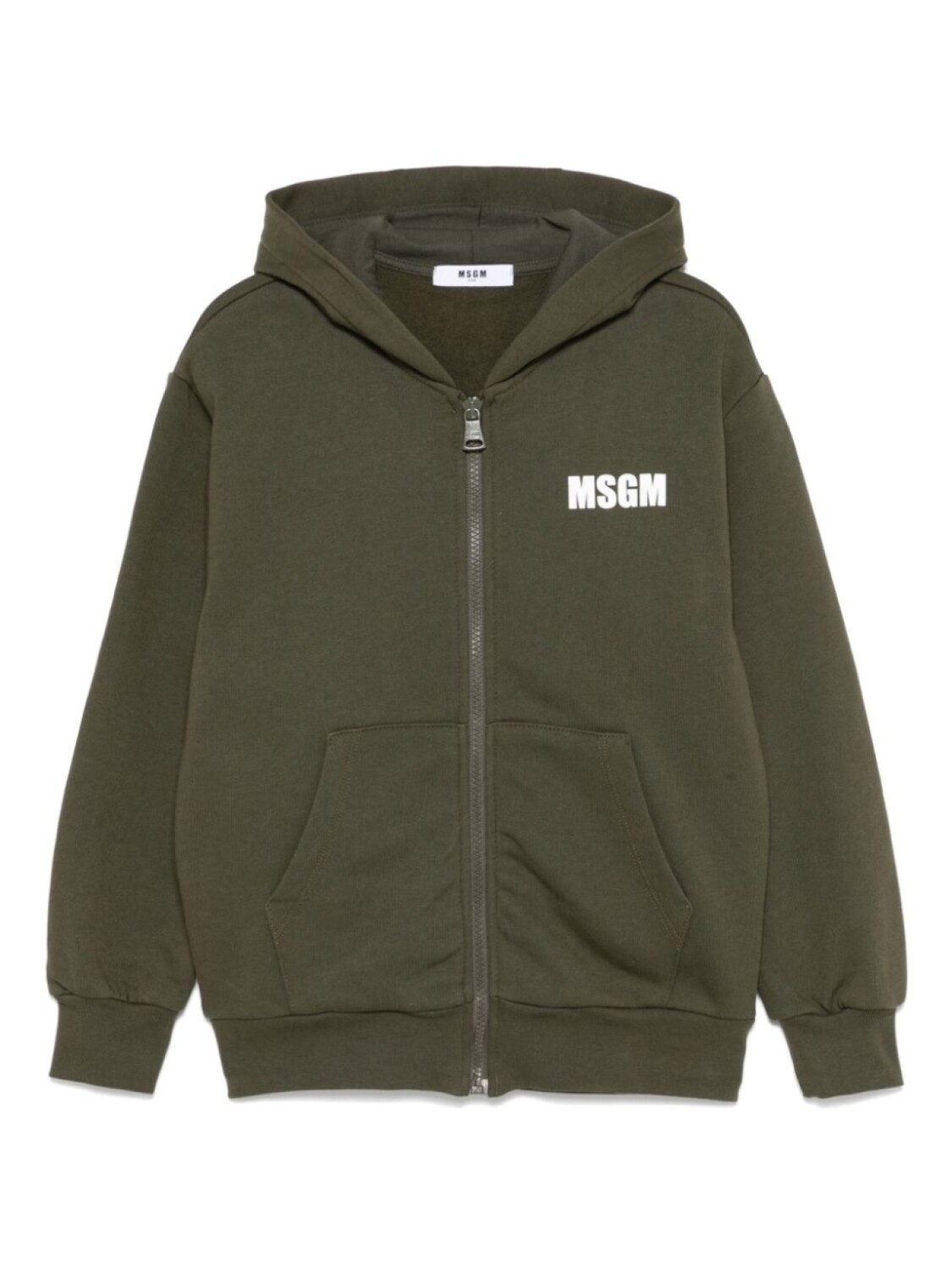 

MSGM Kids худи с логотипом, зеленый