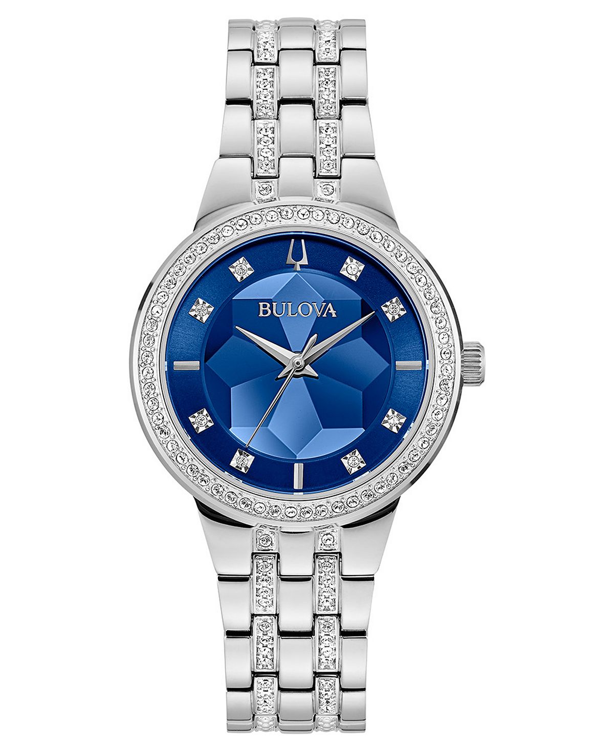 Женские часы Phantom с браслетом из нержавеющей стали и кристаллов, 32,5 мм Bulova цена и фото