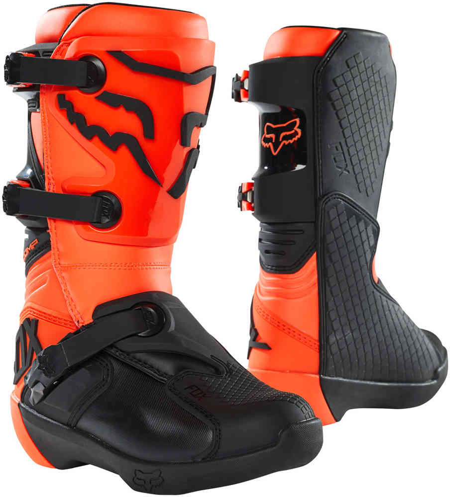 Молодежные ботинки для мотокросса Comp FOX, оранжевый/черный фотографии