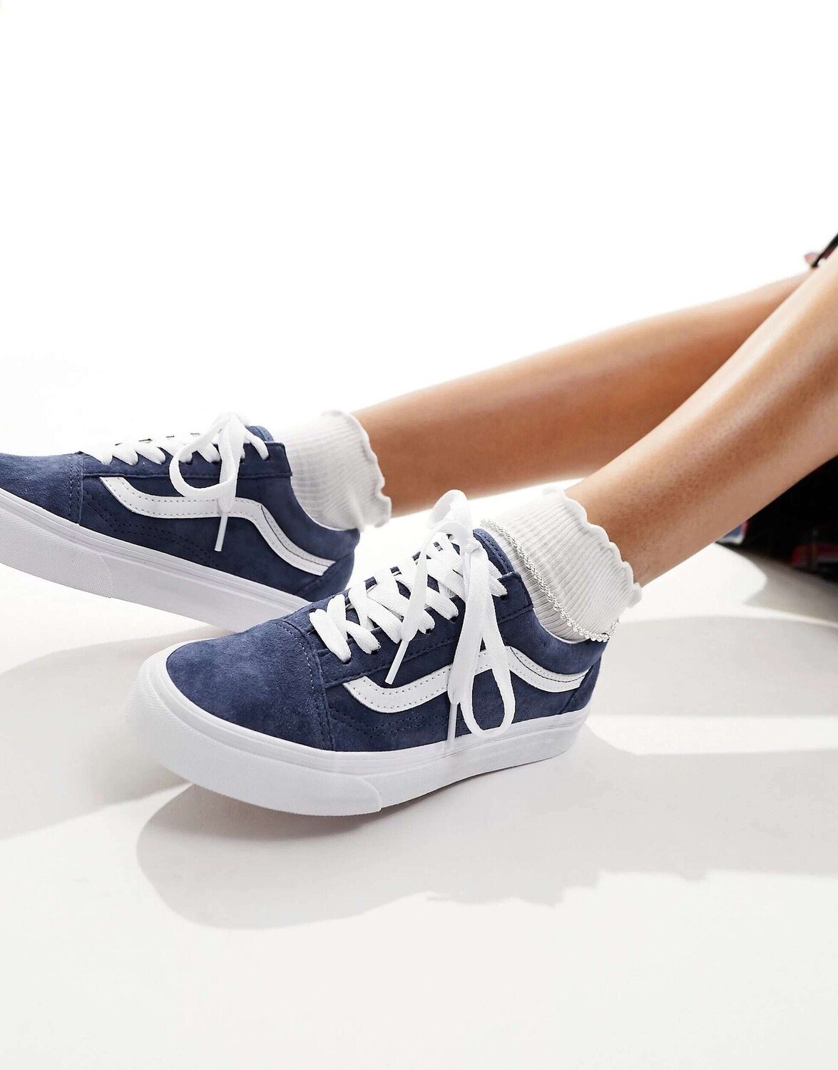 Темно-синие замшевые кроссовки Vans Old Skool