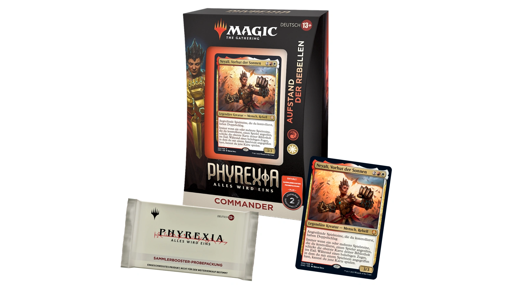 Magic The Gathering Phyrexia: All Becomes One Commander Deck Rebel Rise + образец коллекционного бустера