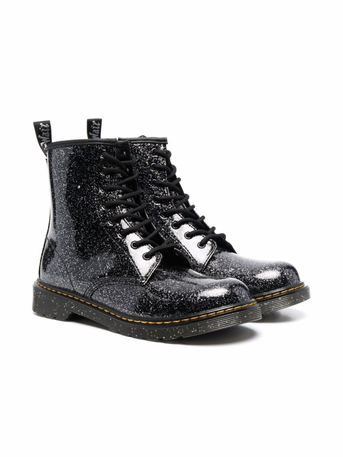 

Dr. Martens ботинки на шнуровке с блестками, черный