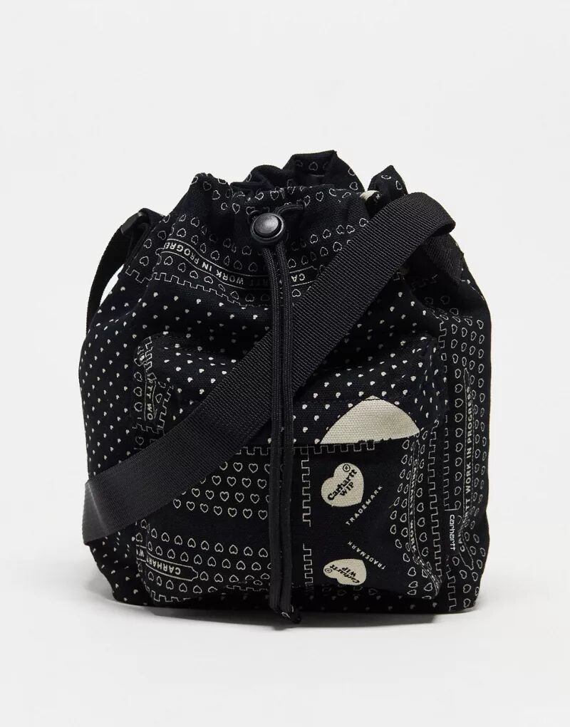 Черная сумка на плечо с банданой в форме сердца Carhartt WIP