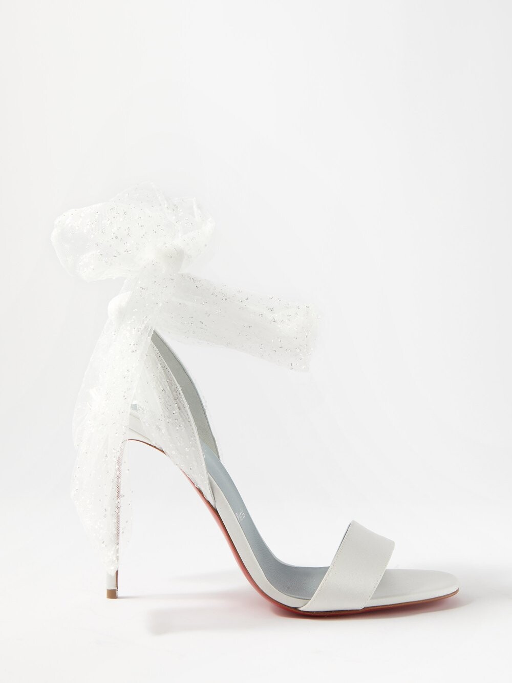 

Sandale du désert босоножки из тюля с блестками Christian Louboutin, белый