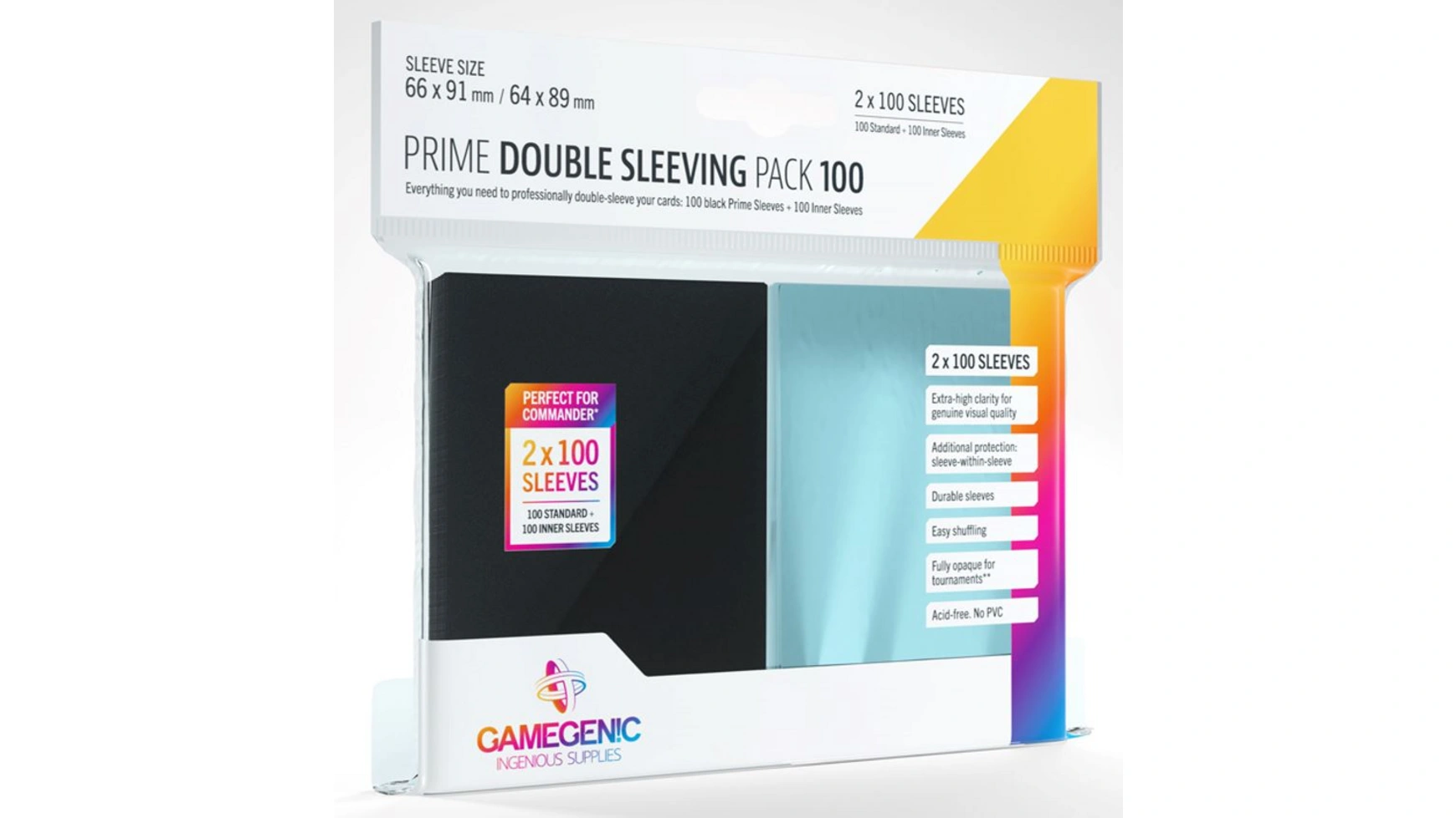 

Gamegenic Набор prime с двумя рукавами, 100 шт