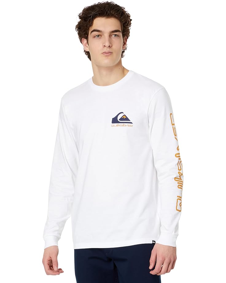 Рубашка Quiksilver Comp Logo Long Sleeve Shirt, белый
