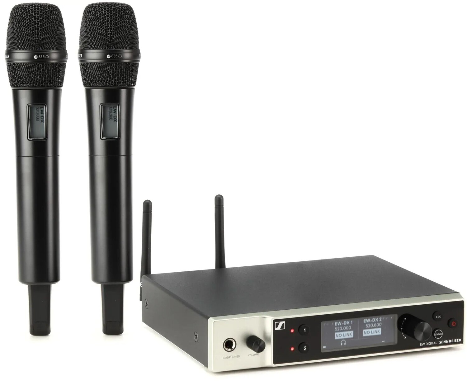 

Комплект Sennheiser EW-DX 835-S с двумя ручными микрофонами — диапазон R1-9