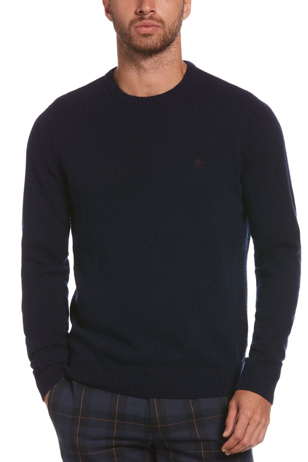 

Синий свитер с мотивом из овчины Original Penguin, синий