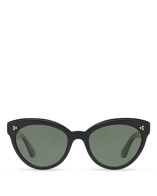 цена Поляризованные солнцезащитные очки Roella «кошачий глаз», 55 мм Oliver Peoples, цвет Black