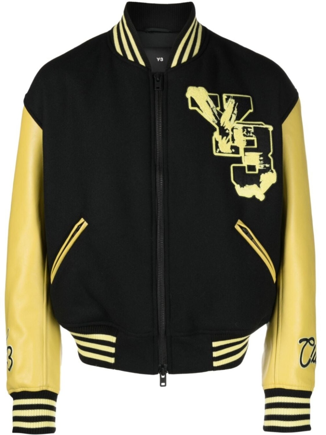 

Y-3 куртка с нашивкой-логотипом, черный