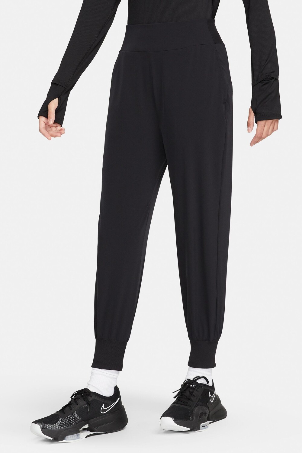 

Джоггеры со средней посадкой Dri-FIT Bliss длиной 7/8 Nike, черный