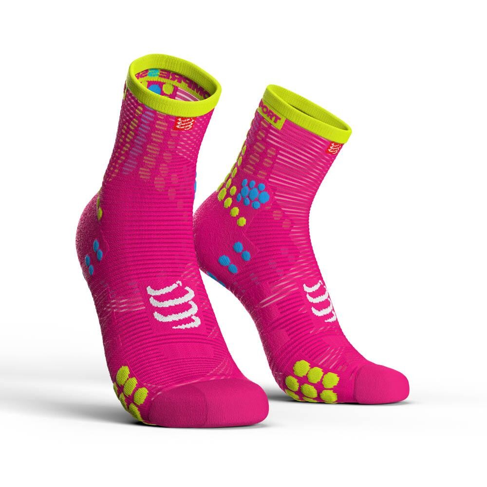 

Носки Compressport Racing V3.0 Run High, розовый