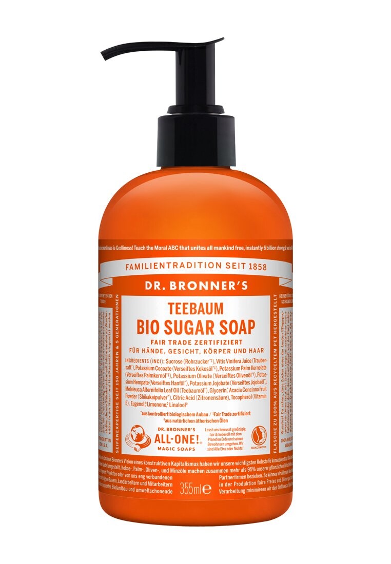 

Гель для душа BIO SUGAR SOAP 355ML Dr. Bronner´S, цвет teebaum