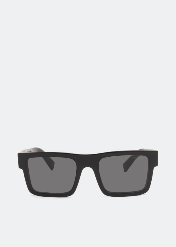 Солнцезащитные очки Prada Rectangular Frame, черный солнцезащитные очки zara rectangular белый