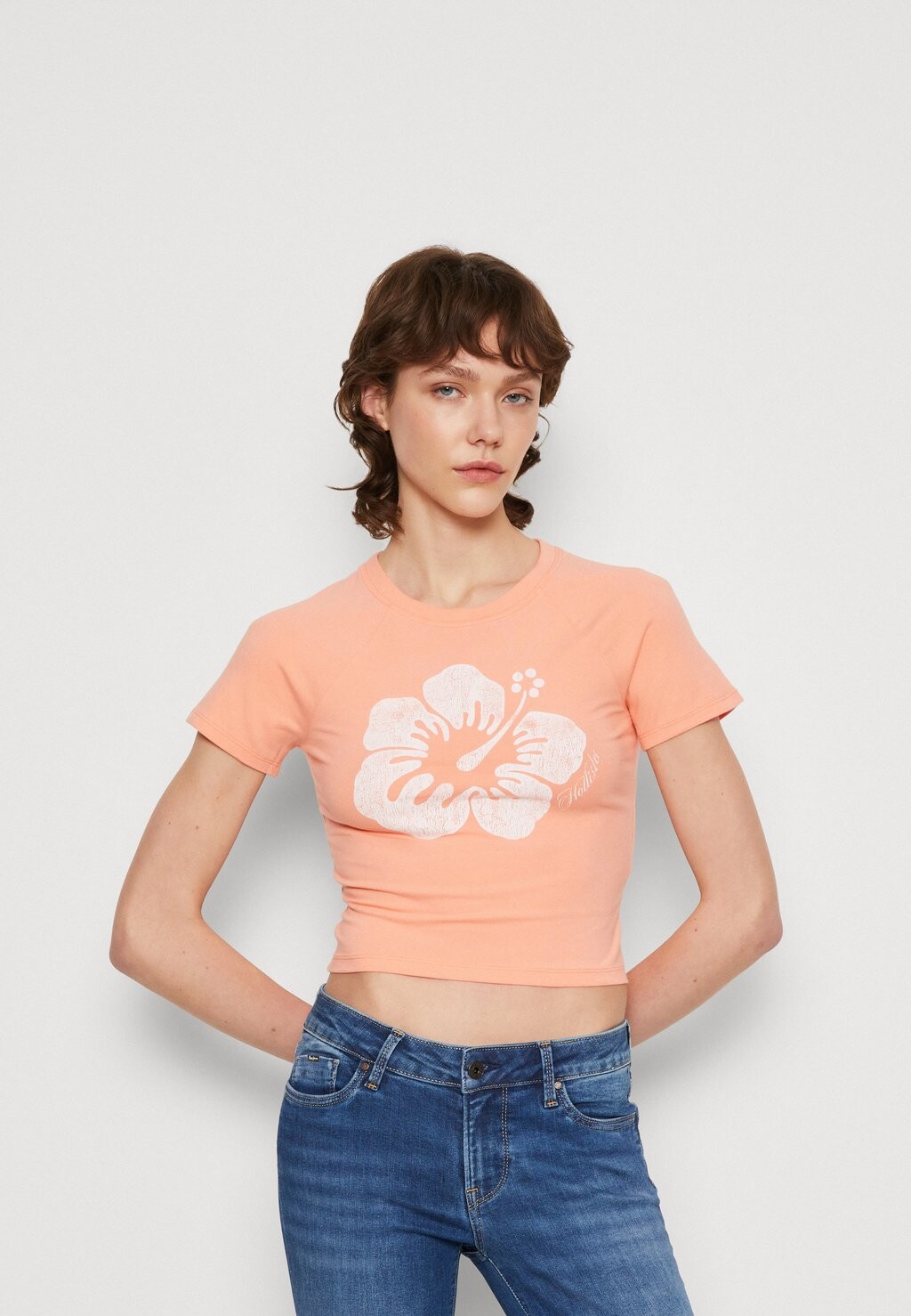 

Футболка с принтом Hollister Co., Оранжевый