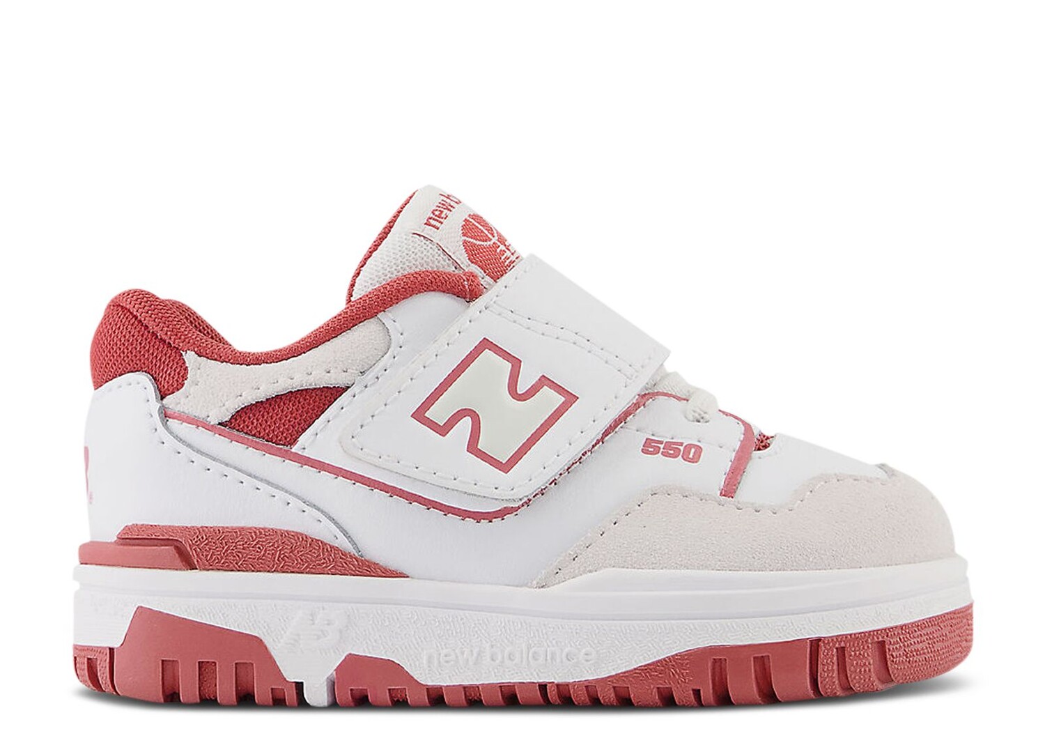 

Кроссовки New Balance 550 Bungee Lace Top Strap Toddler 'White Astro Dust', белый