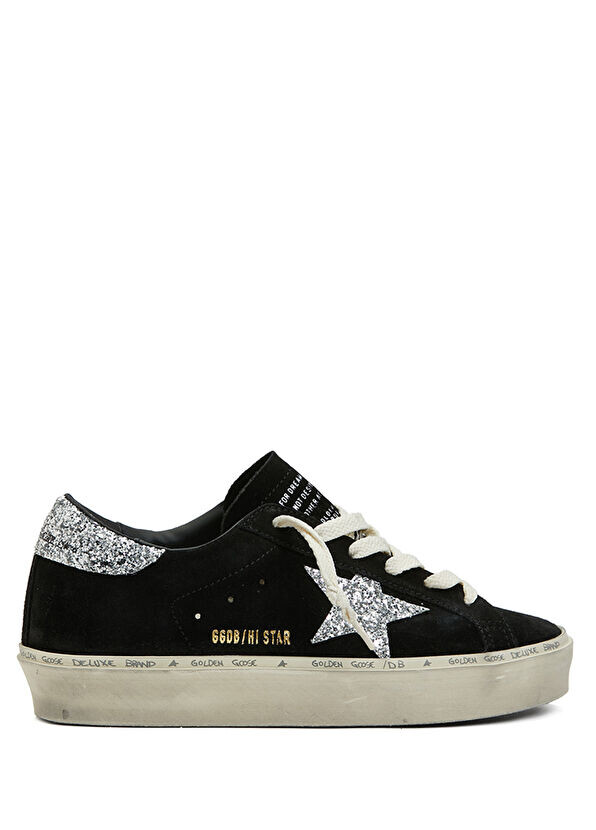 

Hi star серебристые женские кожаные кроссовки Golden Goose, черный