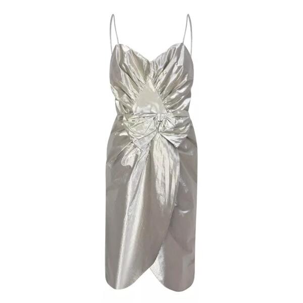 

Платье iridescent silk duchesse dress Maison Margiela, серебряный