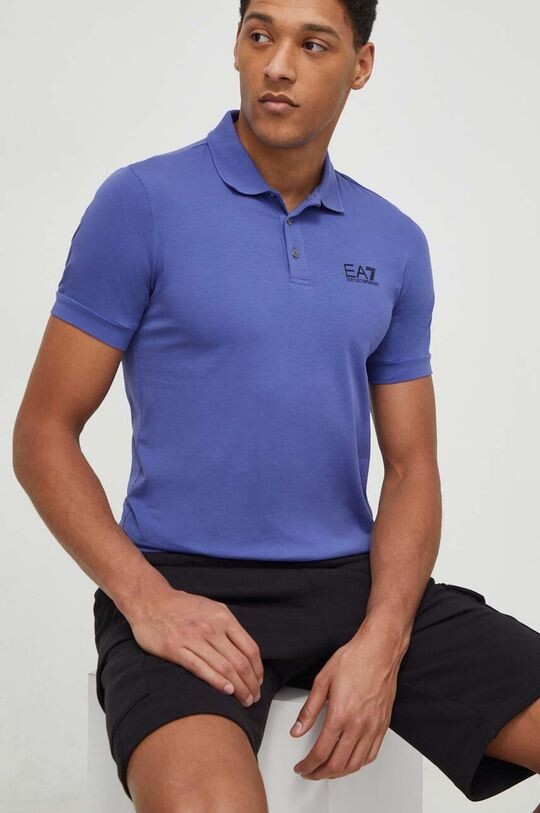 

Поло EA7 Emporio Armani, синий