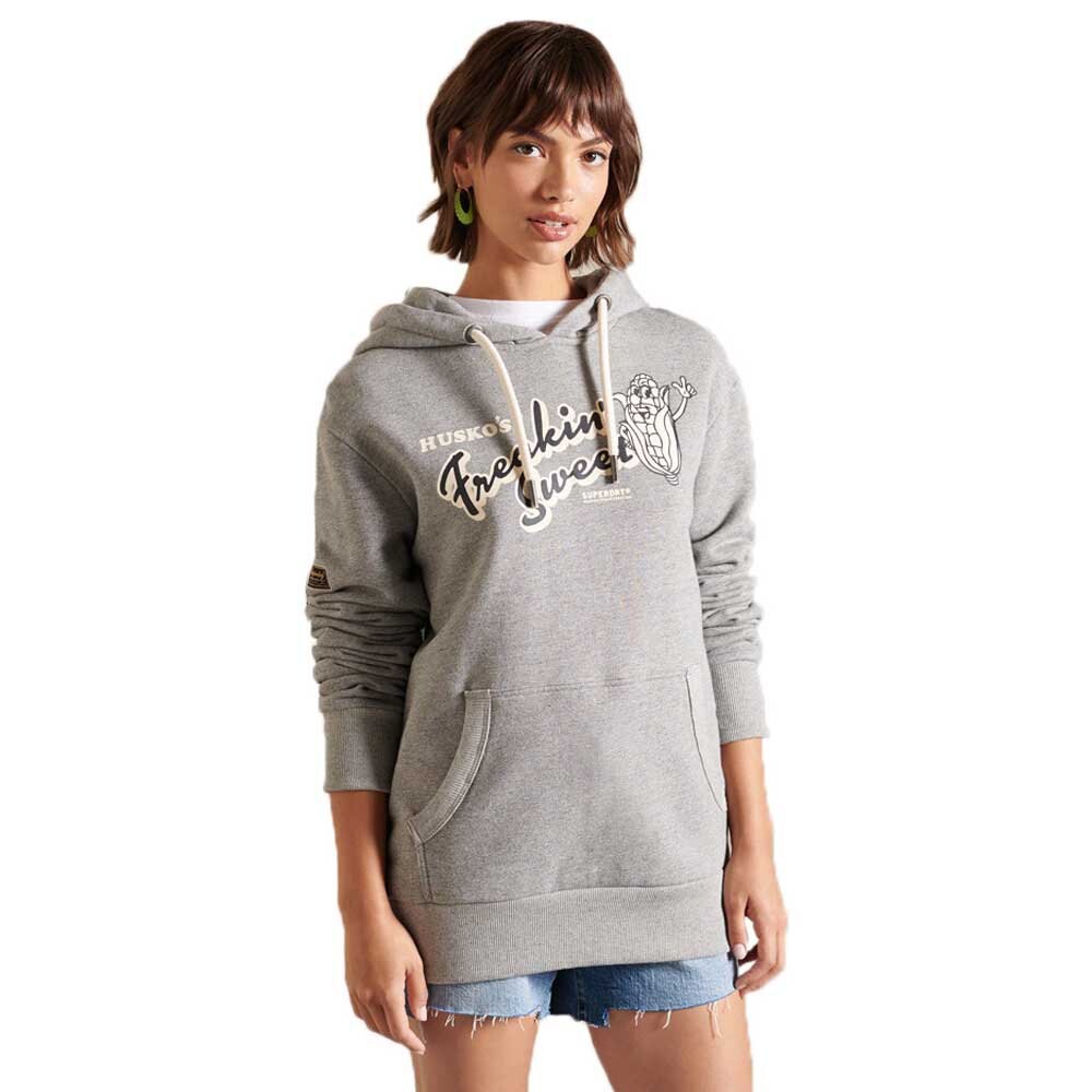 

Толстовка Superdry Oversized Mountain Crew, серый