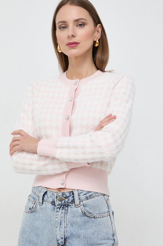 

Кардиган из смесовой шерсти Guess, розовый