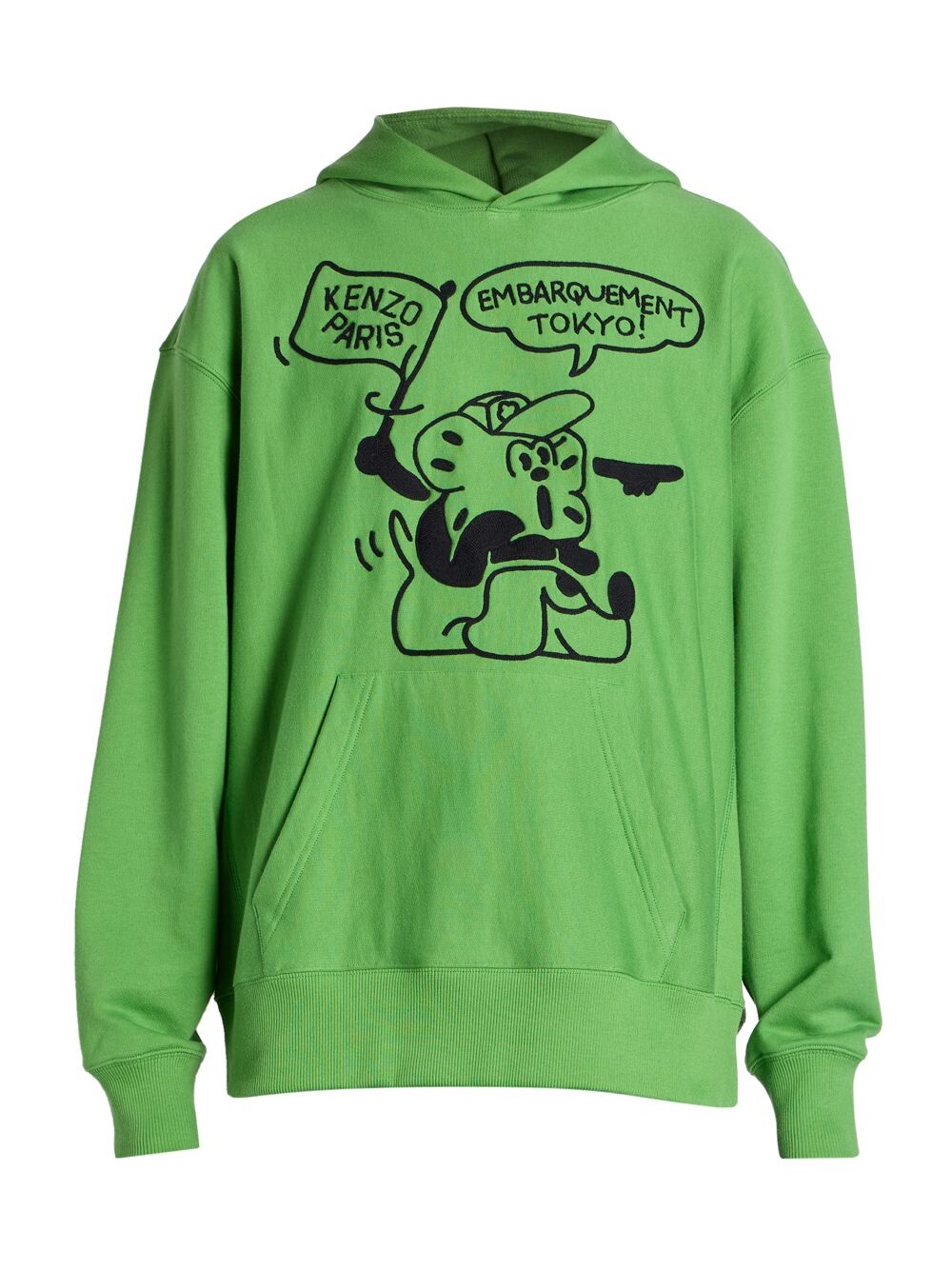 

Худи оверсайз с рисунком Boke Boy Travels KENZO, зеленый