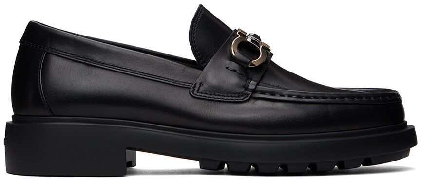 

Черные лоферы из фурнитуры Ferragamo, цвет Nero