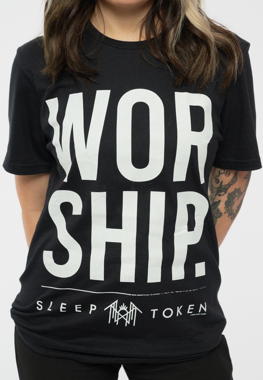 

Футболка с принтом SLEEP TOKEN WORSHIP BAND Paradiso Clothing, черный
