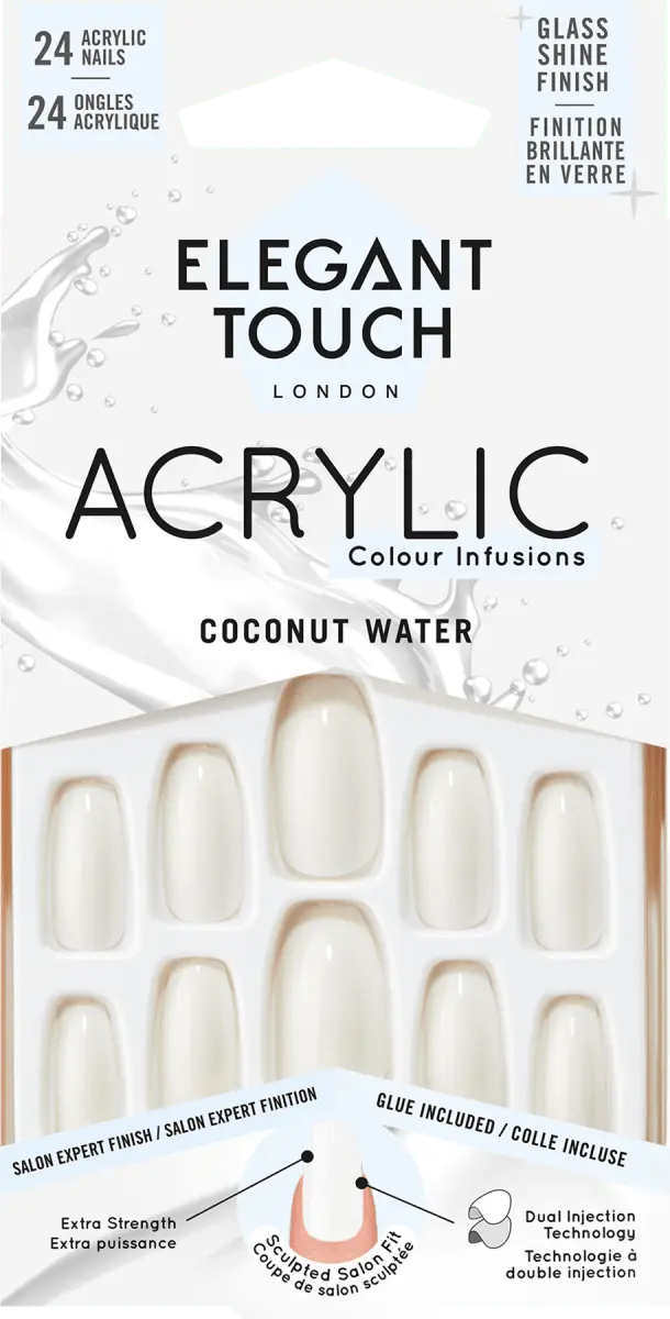 

Накладные ногти Color Acrylic Coconut Water 12 шт. Elegant Touch
